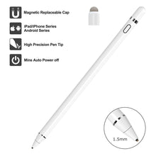 CiSiRUN Stylus Pen Compatible with Apple pencil Touch Screen Pen Capacitive Rechargeable Styli with 1.5mm Ultra Fine Tips Compatible with iPads/Tablets/iPhones/Samsung/Lenovo/LG&HTC with Two Caps