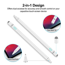 CiSiRUN Stylus Pen Compatible with Apple pencil Touch Screen Pen Capacitive Rechargeable Styli with 1.5mm Ultra Fine Tips Compatible with iPads/Tablets/iPhones/Samsung/Lenovo/LG&HTC with Two Caps