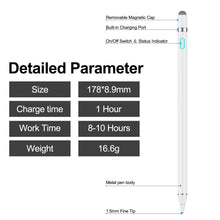 CiSiRUN Stylus Pen Compatible with Apple pencil Touch Screen Pen Capacitive Rechargeable Styli with 1.5mm Ultra Fine Tips Compatible with iPads/Tablets/iPhones/Samsung/Lenovo/LG&HTC with Two Caps