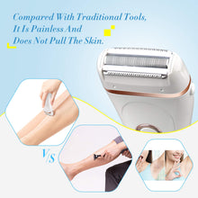 ADOKEY Electric Lady Shaver, Wet & Dry Rechargeable Cordless Painless Womans Razor Body Hair Remover for Legs Underarms and Bikini Trimmer Electric Shaver for Woman with LED Battery Life Display