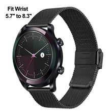 TRUMiRR Replacement for HUAWEI Watch GT 2 46mm/Huawei Watch GT Elegant Women Strap, Stainless Steel Watchband Woven Mesh Metal Strap Sports Replacement for Huawei Watch GT Elegant/Amazfit GTR 47mm