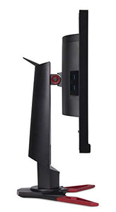 Acer Predator XB271HUbmiprz 27 Inch WQHD Gaming Monitor, (IPS Panel, G-Sync, 165 Hz (OC), 4 ms, ZeroFrame, DP, HDMI, USB Hub, Height Adjustable Stand) Black/Red