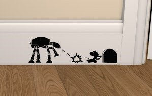 Epic Modz Star Wars ATAT vs Mouse Skirting Board Vinyl Decal Sticker wall art bedroom living room lounge car