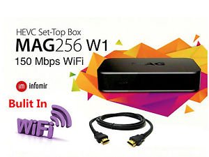 MAG 256 Latest Original Linux IPTV/OTT Box - Fast Processor, faster than MAG 254-Genuine Original Box From Infomir With Wi-Fi Dongle