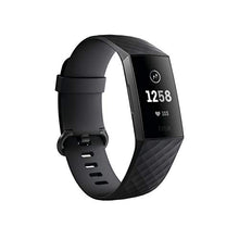 Fitbit Charge 3 Fitness Activity Tracker, Graphite/Black, One Size (S & L Bands Included)