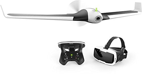 Parrot DISCO Fixed Wing Drone with Skycontroller 2 and Cockpit FPV Glasses with 45 minutes flight time & return to home
