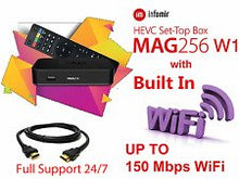 MAG 256 Latest Original Linux IPTV/OTT Box - Fast Processor, faster than MAG 254-Genuine Original Box From Infomir With Wi-Fi Dongle