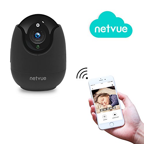 Home Security Camera,Compatible with Alexa Echo show 360 degree View,Netvue Wireless IP Camera with Motion Detection P/T/Z,TF Card Record,2 Way Audio and Night Vision, Baby monitor (PT 1080P-B)