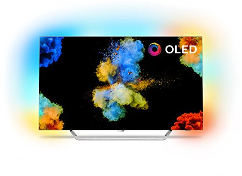 Philips 55POS9002/05 55-Inch 4K Ultra HD OLED TV with Android Smart TV, Ambilight 3-sided, HDR Perfect, Freeview HD, 30w Sound (2017 Model) Silver