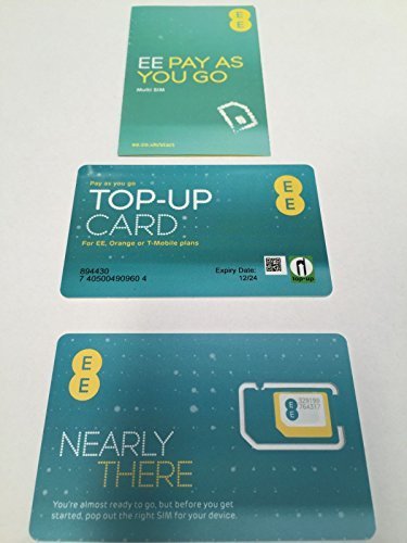 EE Pay As You Go 4G NANO / MICRO & STANDARD Sim SEALED - For Iphone 4, 4S, 5, 5S, 5C, 6, 6S, 6+, Samsung Galaxy S-1, 2, 3, 4, 5, 6