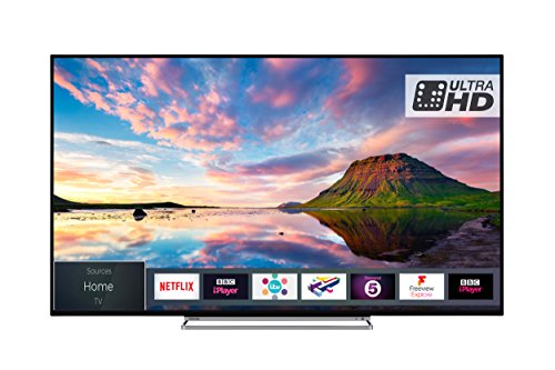 Toshiba 43U5863DB 43-Inch Smart 4K Ultra-HD HDR LED TV with Freeview Play - Black/Silver (2018 Model), enabled with Amazon Dash Replenishment