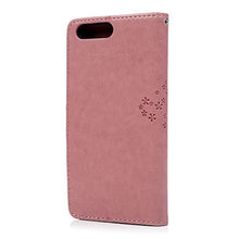 One Plus 5 Case Owl & Tree Premium PU Leather Wallet Flip Case Cover Smart Stand Case Card Slots With 1 x Touch Pen and 1x Dust Plug Phone Case for One Plus 5 - Pink