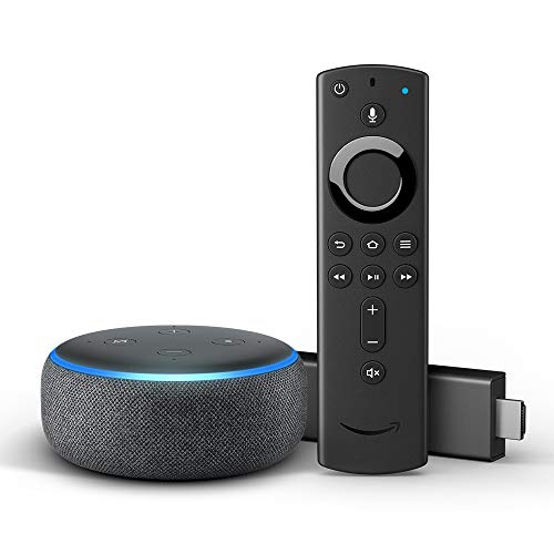 Fire TV Stick 4K UHD with All-New Alexa Voice Remote + Echo Dot (3rd Gen)
