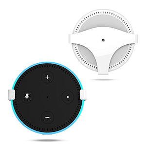 Solid Metal Wall Mount Stand Holder Stand Bracket for Amazon All-New Echo Dot 2nd Generation (White)