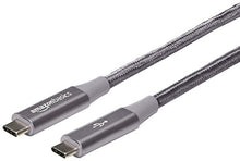 AmazonBasics Double Braided Nylon USB Type-C to Type-C 3.1 Gen 2 Cable | 0.3 m, Dark Grey