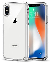 Spigen Ultra Hybrid iPhone X Case with Air Cushion Technology and Clear Hybrid Drop Protection for Apple iPhone X (2017) - Crystal Clear