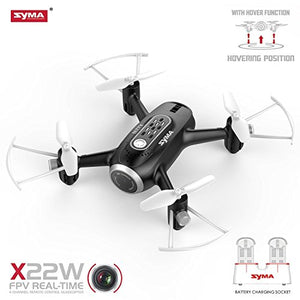 Syma FPV RC Drone Mini Drone X22W Nano Quad Copter WiFi FPV Pocket Drone HD Camera RTF Mode 4 Channel Headless Mode Remote Control Altitude Hold Quadcopter