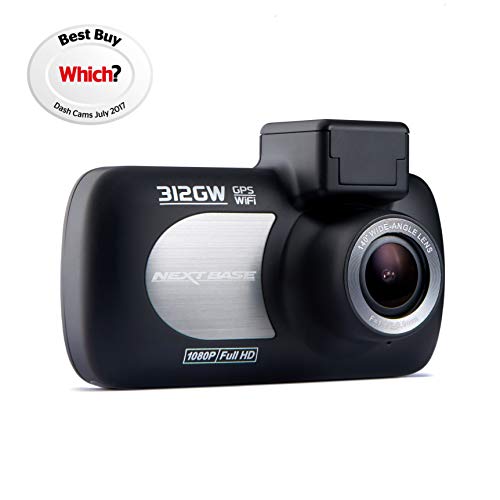 Nextbase 312GW - Full 1080p HD In-Car Dash Camera DVR - 140° Viewing Angle – WiFi and GPS - Black