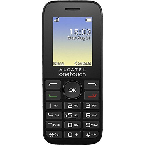 EE Alcatel 10.16 UK Mobile Phone with Pay as you go Talk and Text SIM Card - Black