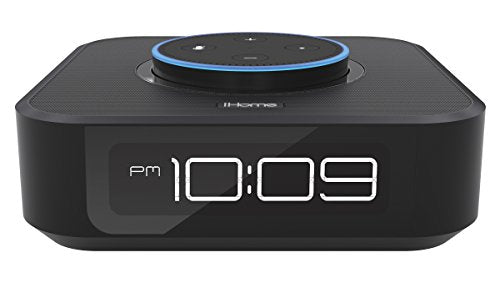 iHome Alexa Compatible Bedside Clock, Amazon Dot Docking Station & Bluetooth Speaker