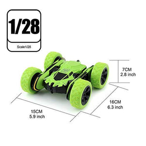 Cocopa RC Road 2WD Stunt 2.4GHz Green Remote Control Racing Vehicle High Speed 7.5Mph 360 Degree Rolling Rotation (Battery Not Included) -Toy Car for Kids