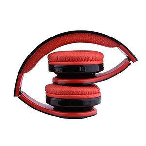 ECANDY Bluetooth Wireless Over Ear Headphones with 3 LED Light Mode Stereo Music Foldable On-Ear Hi-Fi Sound Built-in Microphone Hands-free Wireless Vocation for Iphone 6S 6S 6S Plus Samsung/Android smartphones, tablets, PC, Laptop and Mac.