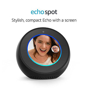 Amazon Echo Spot, Smart speaker and screen with Alexa - Black