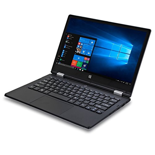iOTA 360 11.6'' Convertible Touch HD Laptop (Silver) - (Intel Quad Core Atom Z8350 (Burst 1.92GHz) Processor, 2 GB RAM, 32 GB eMMC Storage, QWERTY UK Keyboard, Windows 10)