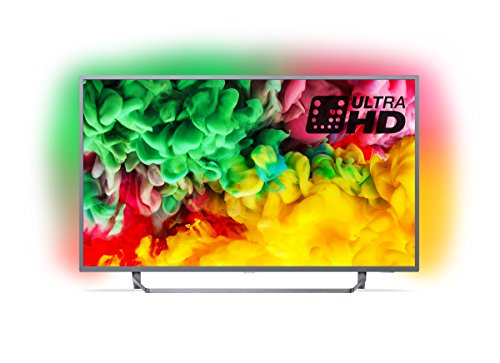 Philips 43PUS6753/12 43-Inch 4K Ultra HD Smart TV with HDR Plus, Freeview Play and Ambilight 3-sided - Dark Silver (2018 Model)