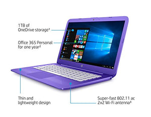 HP Stream 14-ax002na 14-inch HD Laptop (Violet Purple) - (Intel Celeron N3060, 4GB RAM, 32GB eMMC, 1 TB OneDrive and Office 365, 1 Year Subscription Included, Intel HD Graphics, Windows 10)