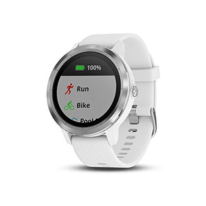 Garmin Vivoactive 3 GPS Smartwatch with Built-In Sports Apps and Wrist Heart Rate, White