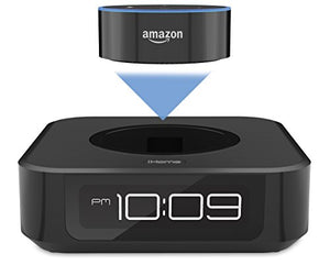 iHome Alexa Compatible Bedside Clock, Amazon Dot Docking Station & Bluetooth Speaker
