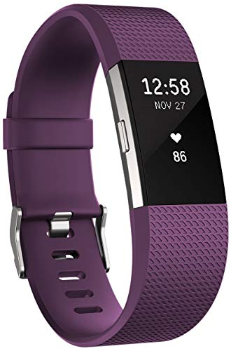 Fitbit Charge 2 Activity Tracker with Wrist Based Heart Rate Monitor - Plum/Large