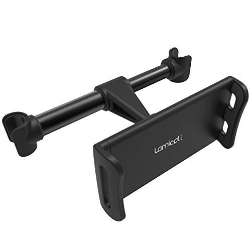 Car Headrest Tablet Mount, Lamicall Tablet Holder : Universal Stand Cradle compatible with 4.4~11 inch Tablets such as new iPad 2018 Pro 9.7, 10.5, Air mini 2 3 4, iPhone, Accessories, Tab, E-reader, Smartphones and Tablets - Black
