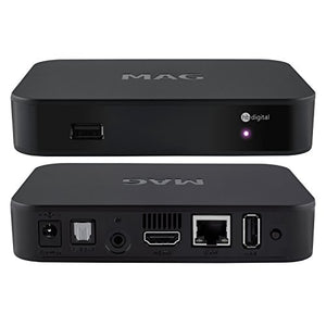MAG 322 Original Infomir & HB-DIGITAL IPTV SET TOP BOX Multimedia Player Internet TV IP Receiver (HEVC H.256 support) successor of MAG 254 with UK Plug + HB Digital HDMI Cable