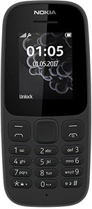 Nokia 105 [2017] TA-1037 Dual-Band (850/1900) Factory Unlocked Mobile Phone Black no warranty (Black)