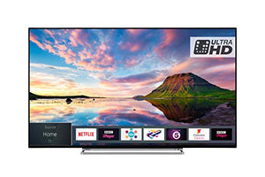 Toshiba 55U5863DB 55-Inch Smart 4K Ultra-HD HDR LED WiFi TV with Freeview Play- Black/Silver (2018 Model), enabled with Amazon Dash Replenishment