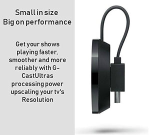Wireless HDMI screen mirroring display dongle - GcastUltra second generation 5G chromecast - wifi receiver streaming 1080p-2k picture, For Android / Windows / iOS / Miracast /Airplay DNLA/ All Models