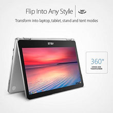 ASUS C302CA-GU010 360 Degrees Rotatable Full HD Touchscreen Chromebook Flip 12.5 inch Notebook (Intel Core M3-6Y30 Processor, 4 GB RAM, 64 GB eMMC, Chrome OS) - Silver