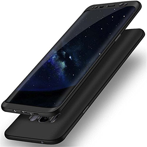 Samsung Galaxy S8 PLUS Case Galaxy S8 Cover 360 Degree Protection 2 in 1 Slim Cover Adamark Shockproof PC Front TPU Back Full Body Coverage Protection Protective Case For Samsung Galaxy S8/S8 PLUS (without Tempered Glass Film Protector) (Black, S8 PLUS 6.