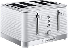 Russell Hobbs Inspire Filter Coffee Machine with Electric Kettle and High Gloss Plastic 4 Slice Toaster, White