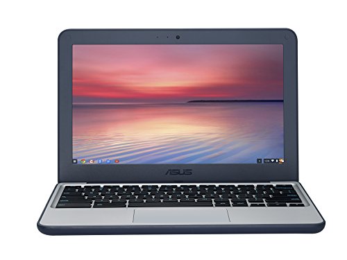 ASUS C202SA-GJ0027 11.6-inch Chromebook Ruggedised and Water Resistant Design with 180 degree Hinge (Silver/Blue) - (Intel Celeron N3060 Processor, 2 GB RAM, 16 GB eMMC, Chrome OS)