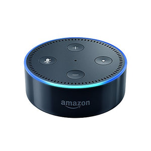 Amazon Echo Dot (2nd Generation), Black - International Version, UK power adaptor