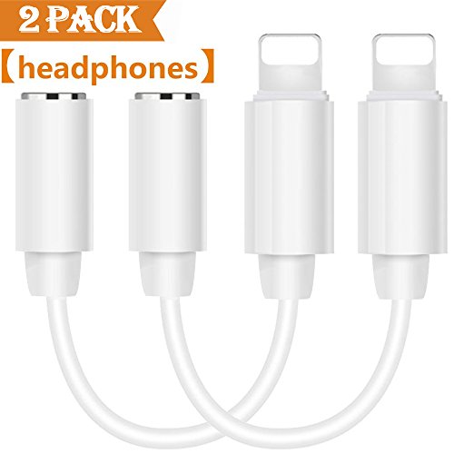 Lightning Adapter,Lightning to 3.5 mm Headphone Jack Adapter for iPhone 7/7Plus iPhone 6/6Plus iPhone 5/5s/iPod/iPad.Lightning Connector to 3.5mm AUX Audio Jack Earphone Extender Jack Stereo Lightning Adapter Female Audio Jack Headphone Cable Headphone fo