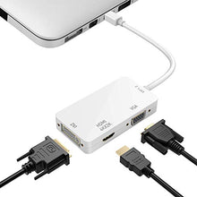 Thunderbolt Adapter, [Mini DP V1.2 Version] Mini Displayport to HDMI / VGA / DVI Video Converter for Apple Macbook, Macbook Pro, iMac, Macbook Air, Mac Mini, Surface pro 1 2 3 4, Thinkpad Carbon X1 Series, White