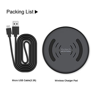 yootech Wireless Charger, Qi-Certified 7.5W Wireless Charger Compatible with iPhone XS MAX/XR/XS/X/8/8 Plus,10W Compatible Samsung Galaxy Note 9/S9/S9 Plus, 5W All Qi-Enabled Phones (No AC Adapter)
