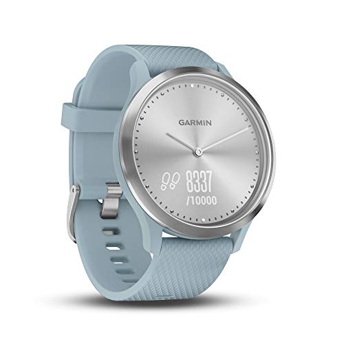 Garmin vivomove HR Hybrid Smart Watch (Small/Medium) - Silver with Seafoam Band