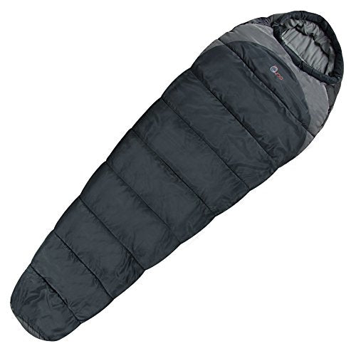 Highlander Echo Mummy Sleeping Bag, Black, 350GSM