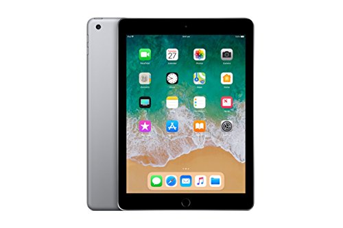 Apple iPad (9.7 inch Multi-Touch) Tablet PC 128GB A10 Chip WiFi Bluetooth Camera Retina Display iOS 11 Touch-ID (Space Grey)