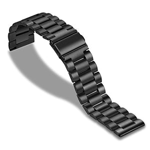 Aimtel compatible Samsung Galaxy(46mm) Watch Strap,22mm Solid Stainless Steel Metal Replacement Bracelet Band compatible Samsung Galaxy Watch SM-R800/R805 Smart Watch(Black)